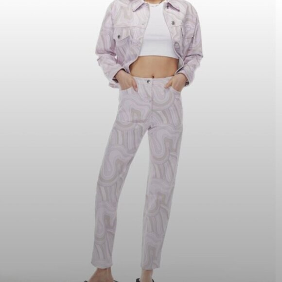 Wilfred Free Vera Pants Denim Soft Swirls Lilac Size 6 - Picture 1 of 11